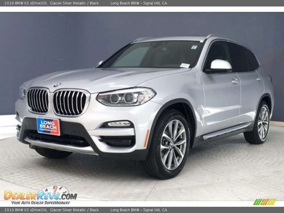 2019 BMW X3 sDrive30i Glacier Silver Metallic / Black Photo #12