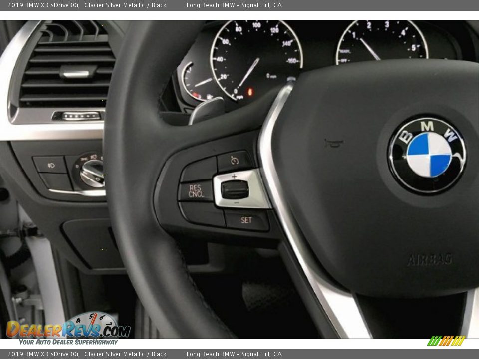 2019 BMW X3 sDrive30i Glacier Silver Metallic / Black Photo #14