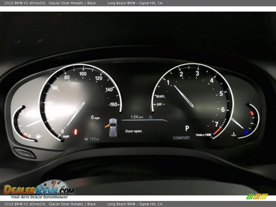 2019 BMW X3 sDrive30i Glacier Silver Metallic / Black Photo #16