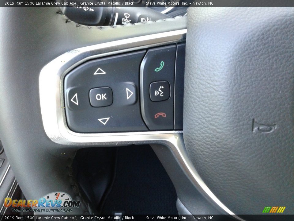 2019 Ram 1500 Laramie Crew Cab 4x4 Granite Crystal Metallic / Black Photo #19