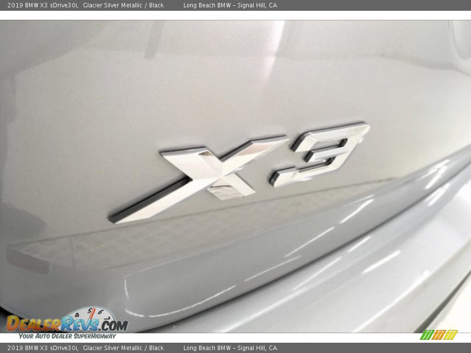 2019 BMW X3 sDrive30i Glacier Silver Metallic / Black Photo #23