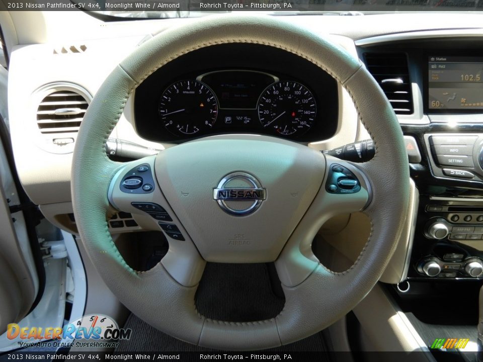 2013 Nissan Pathfinder SV 4x4 Moonlight White / Almond Photo #25