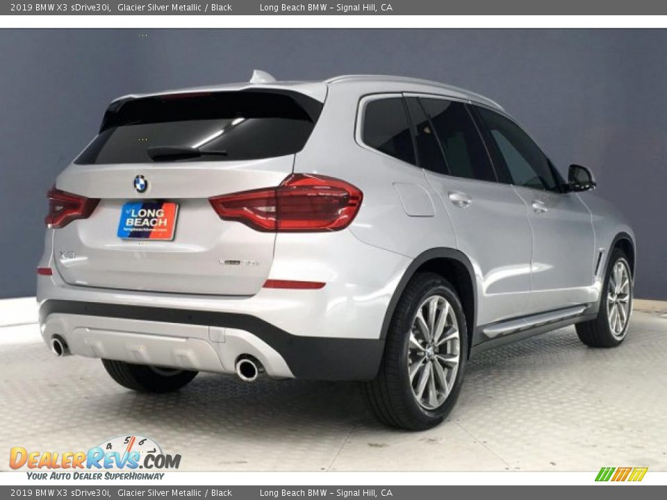 2019 BMW X3 sDrive30i Glacier Silver Metallic / Black Photo #30