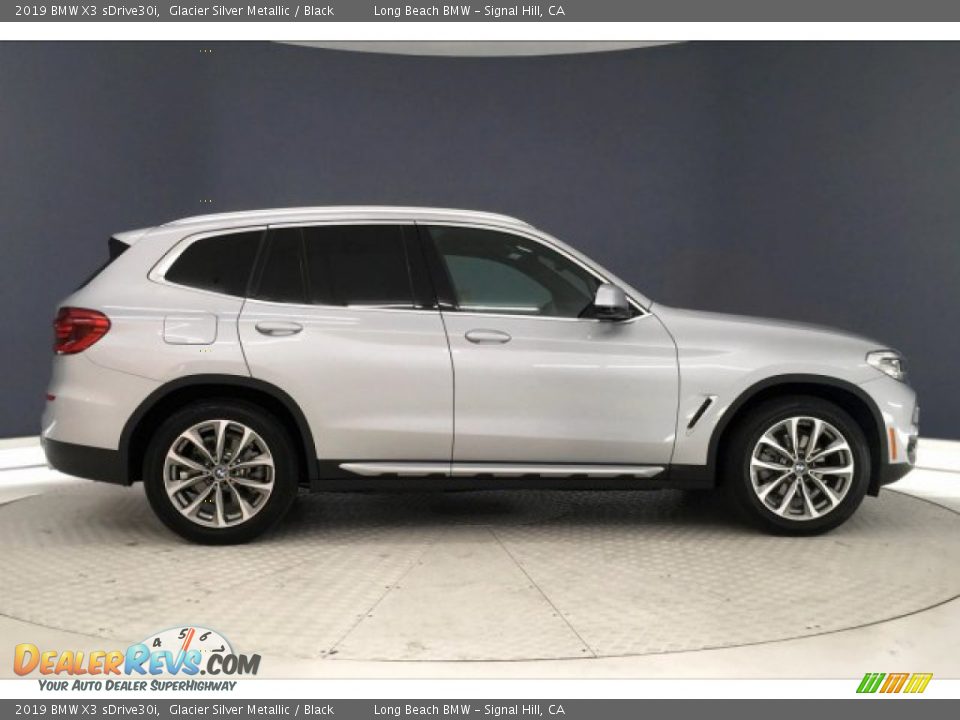 2019 BMW X3 sDrive30i Glacier Silver Metallic / Black Photo #31