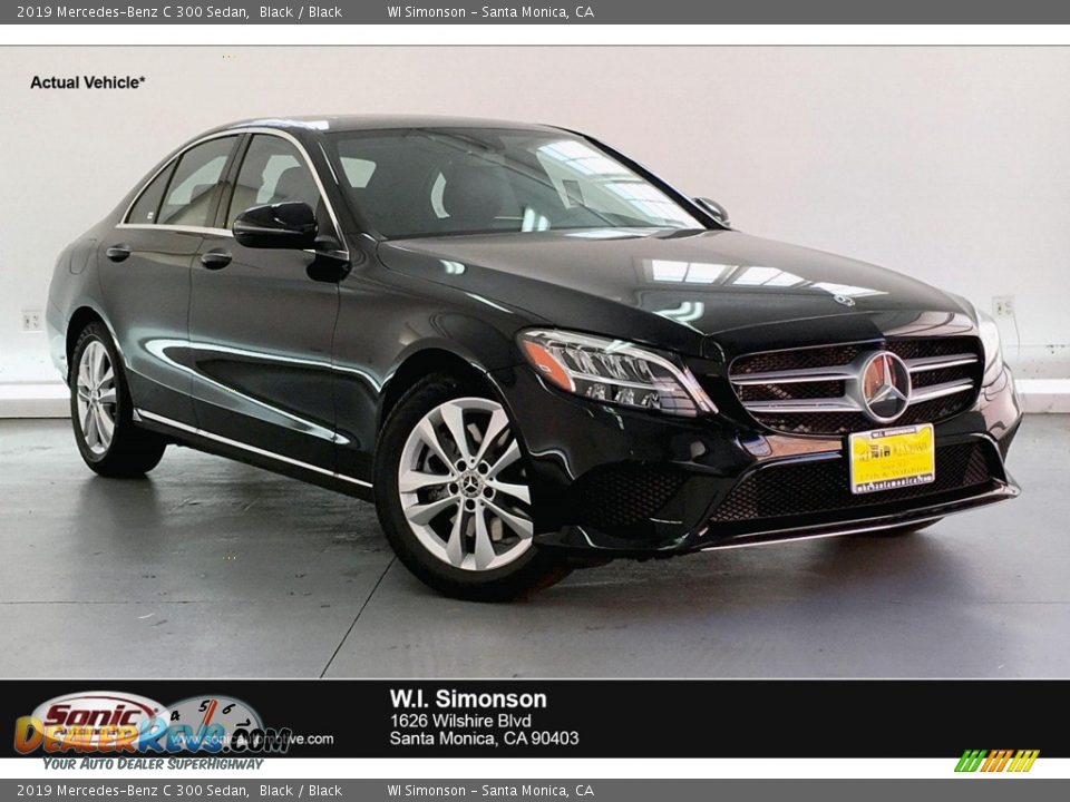 2019 Mercedes-Benz C 300 Sedan Black / Black Photo #1