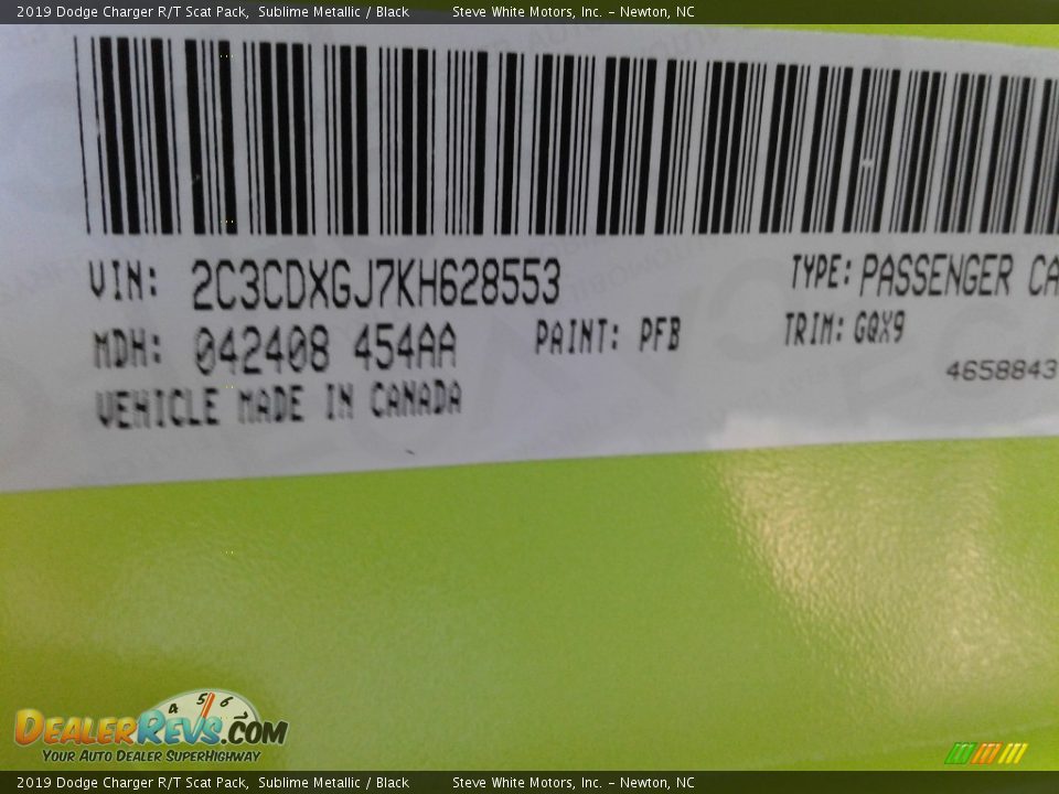 2019 Dodge Charger R/T Scat Pack Sublime Metallic / Black Photo #36
