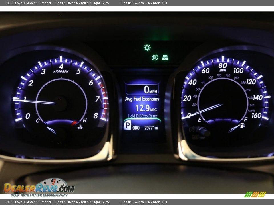 2013 Toyota Avalon Limited Classic Silver Metallic / Light Gray Photo #8