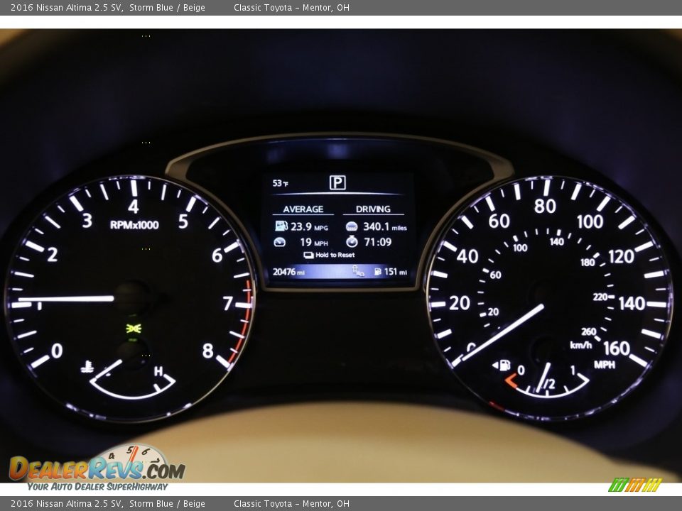 2016 Nissan Altima 2.5 SV Storm Blue / Beige Photo #7