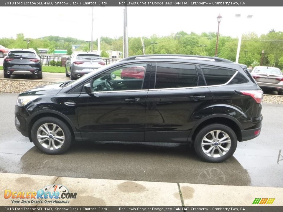 2018 Ford Escape SEL 4WD Shadow Black / Charcoal Black Photo #6