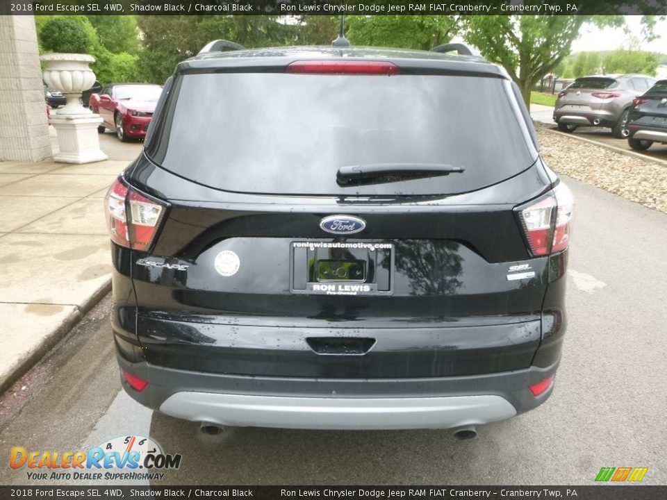 2018 Ford Escape SEL 4WD Shadow Black / Charcoal Black Photo #8