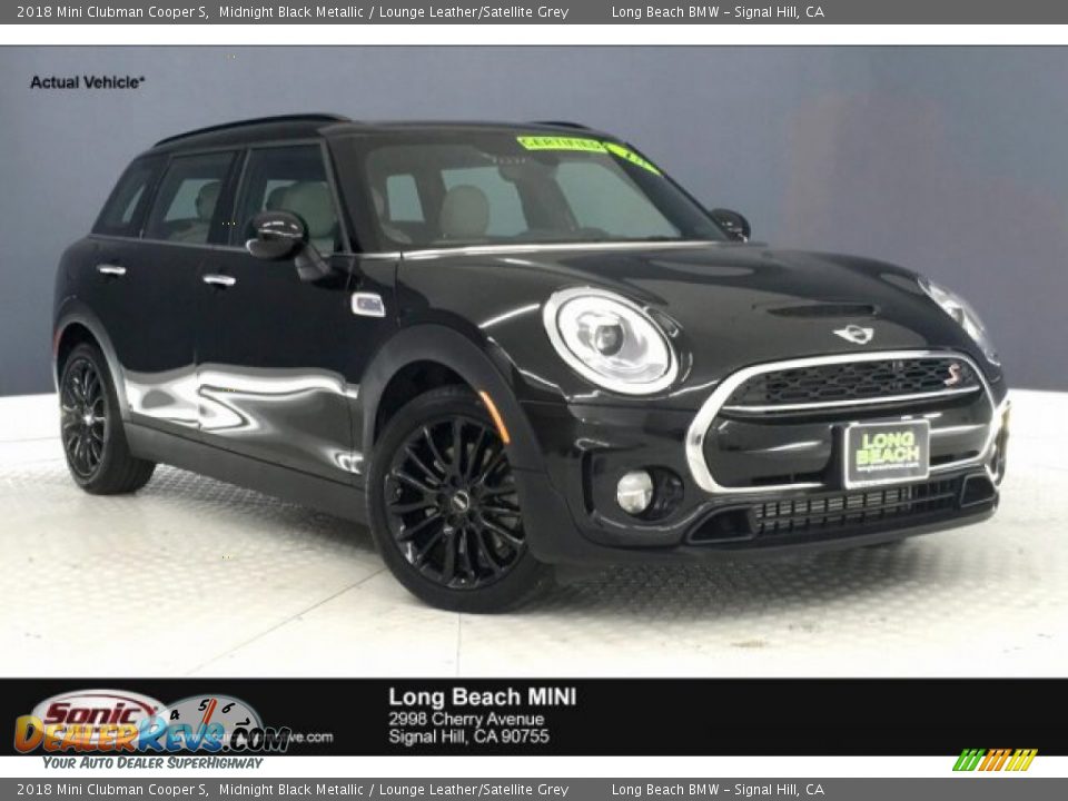 2018 Mini Clubman Cooper S Midnight Black Metallic / Lounge Leather/Satellite Grey Photo #1