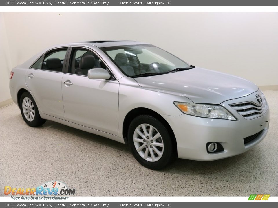2010 Toyota Camry XLE V6 Classic Silver Metallic / Ash Gray Photo #1