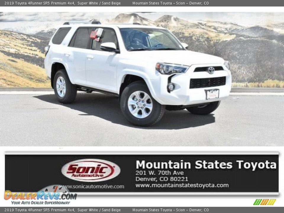 2019 Toyota 4Runner SR5 Premium 4x4 Super White / Sand Beige Photo #1