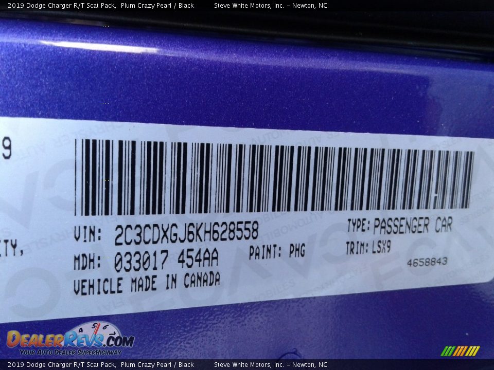 2019 Dodge Charger R/T Scat Pack Plum Crazy Pearl / Black Photo #35