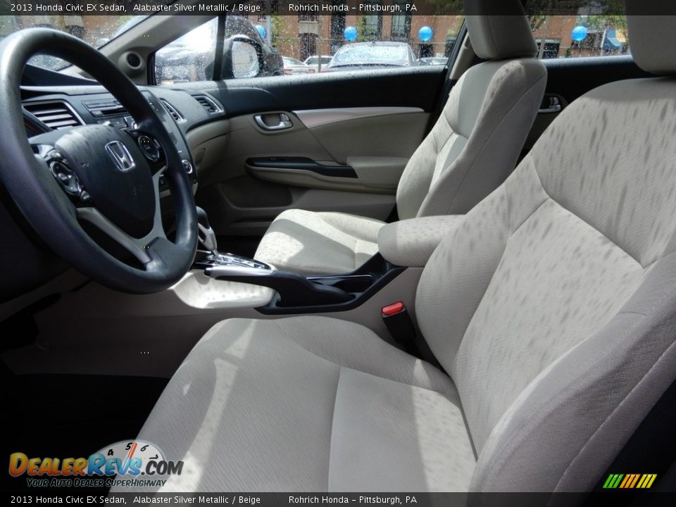 2013 Honda Civic EX Sedan Alabaster Silver Metallic / Beige Photo #6