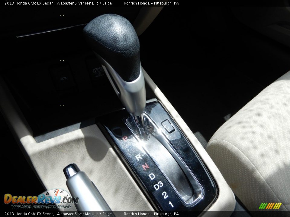 2013 Honda Civic EX Sedan Alabaster Silver Metallic / Beige Photo #22