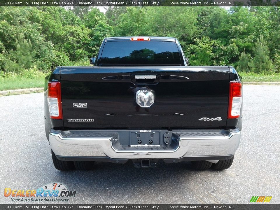 2019 Ram 3500 Big Horn Crew Cab 4x4 Diamond Black Crystal Pearl / Black/Diesel Gray Photo #7