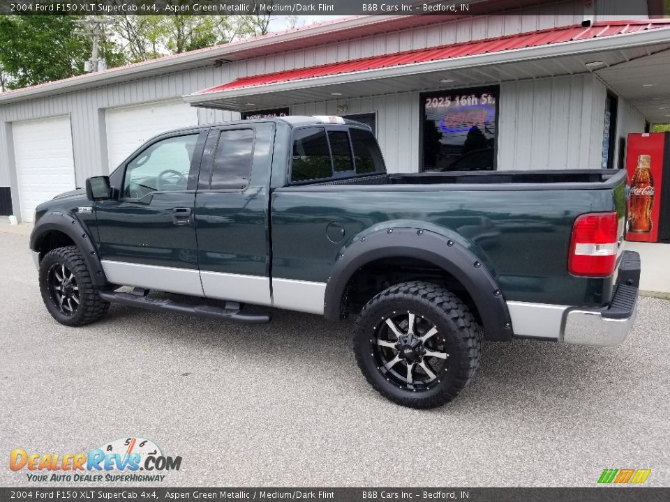 2004 Ford F150 XLT SuperCab 4x4 Aspen Green Metallic / Medium/Dark Flint Photo #3