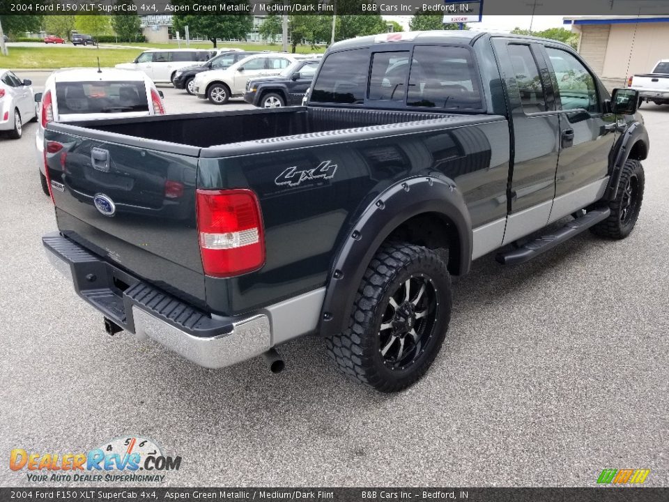 2004 Ford F150 XLT SuperCab 4x4 Aspen Green Metallic / Medium/Dark Flint Photo #5