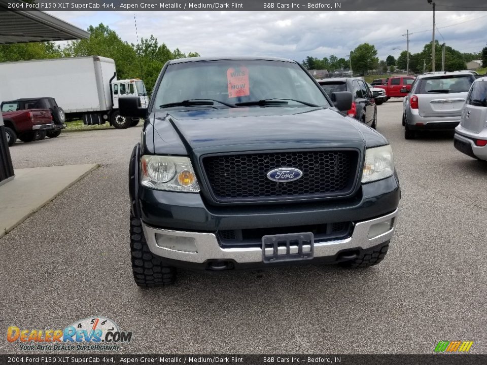 2004 Ford F150 XLT SuperCab 4x4 Aspen Green Metallic / Medium/Dark Flint Photo #7