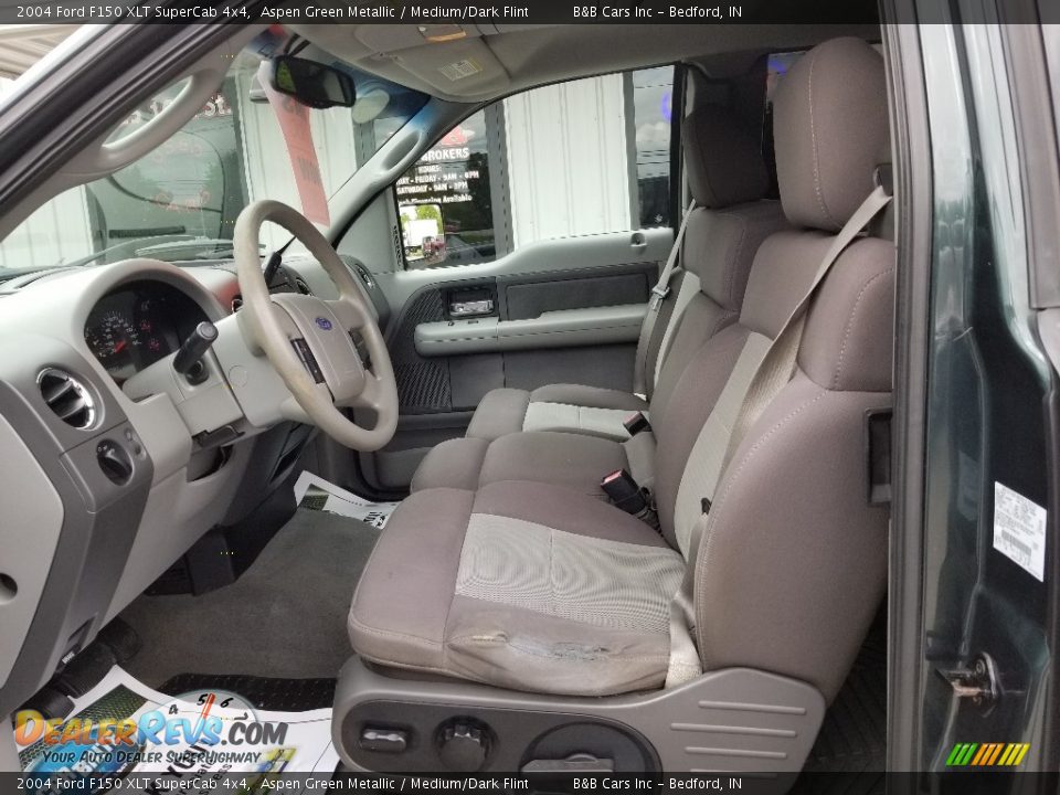 2004 Ford F150 XLT SuperCab 4x4 Aspen Green Metallic / Medium/Dark Flint Photo #10