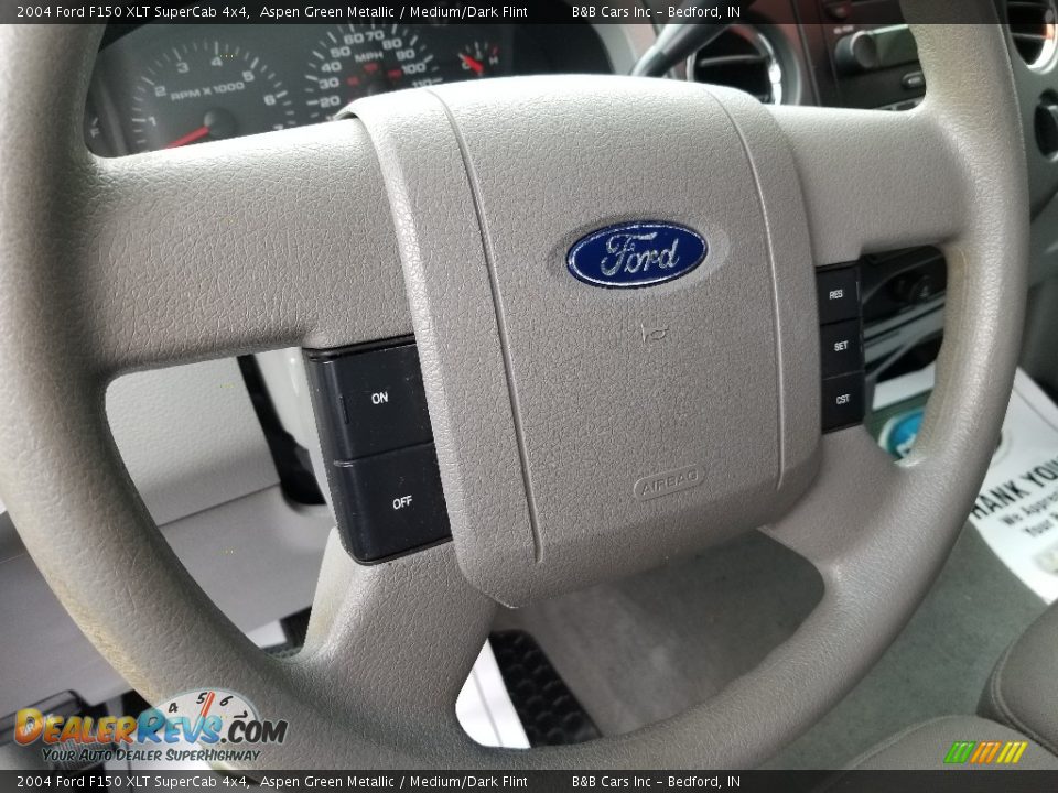 2004 Ford F150 XLT SuperCab 4x4 Aspen Green Metallic / Medium/Dark Flint Photo #12