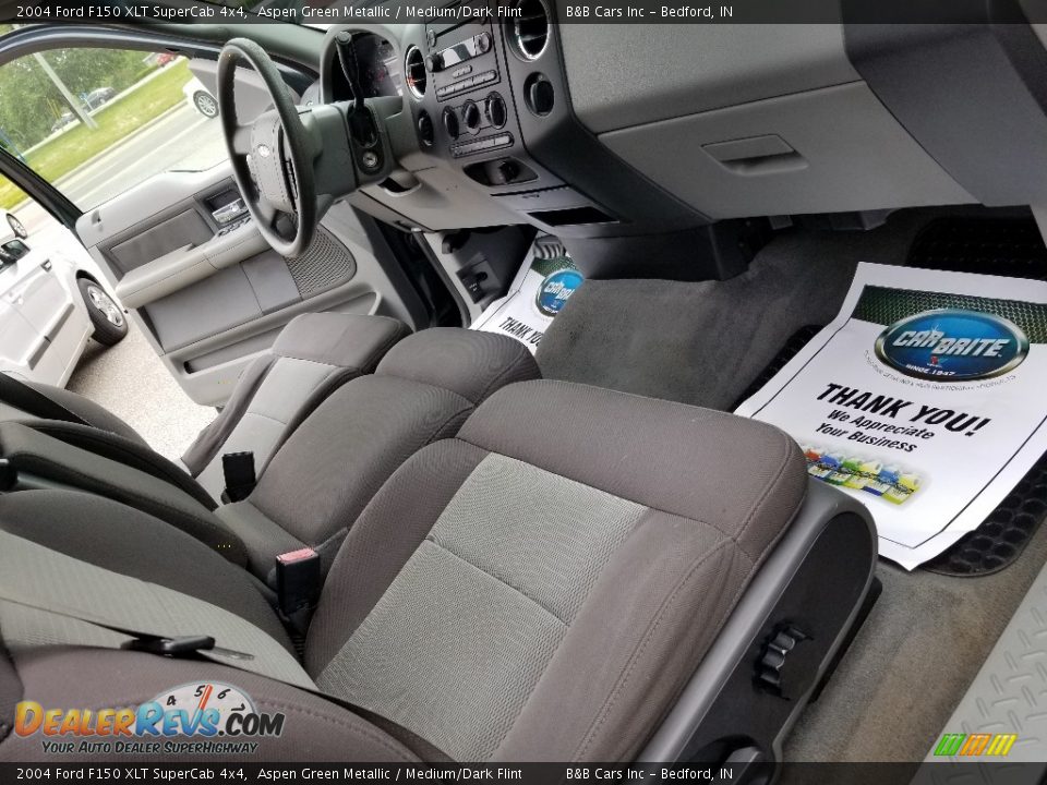 2004 Ford F150 XLT SuperCab 4x4 Aspen Green Metallic / Medium/Dark Flint Photo #18