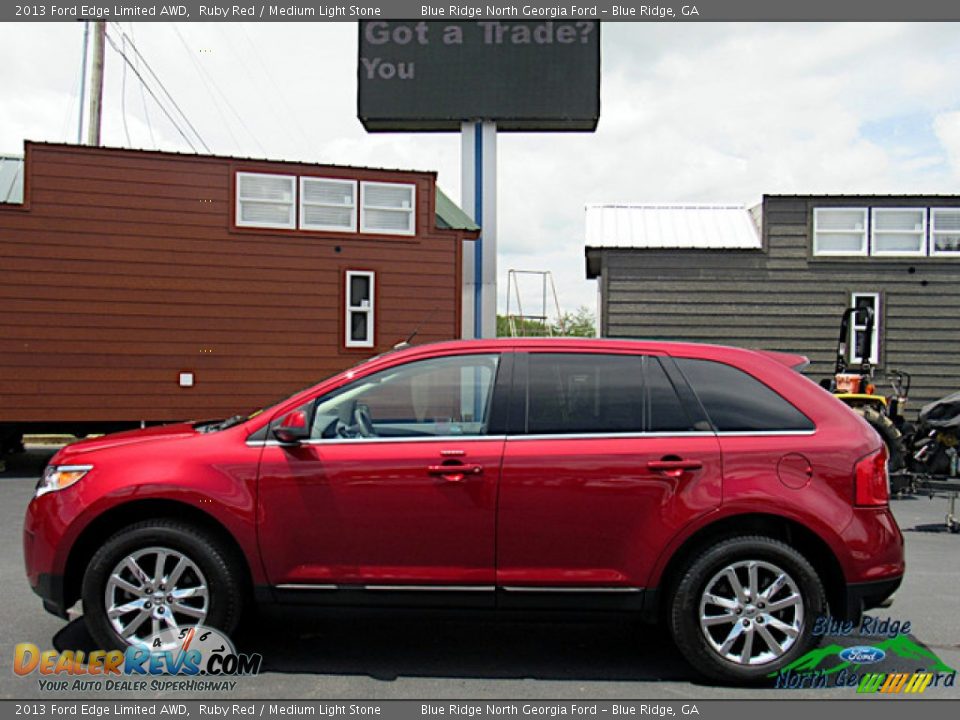 2013 Ford Edge Limited AWD Ruby Red / Medium Light Stone Photo #2