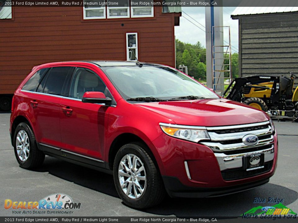 2013 Ford Edge Limited AWD Ruby Red / Medium Light Stone Photo #7