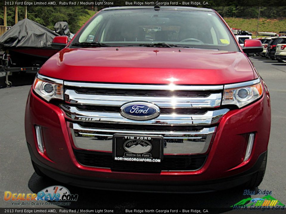 2013 Ford Edge Limited AWD Ruby Red / Medium Light Stone Photo #8