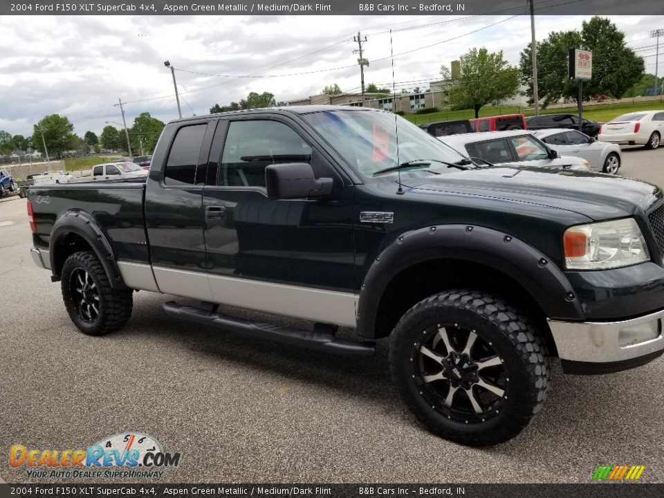 2004 Ford F150 XLT SuperCab 4x4 Aspen Green Metallic / Medium/Dark Flint Photo #29