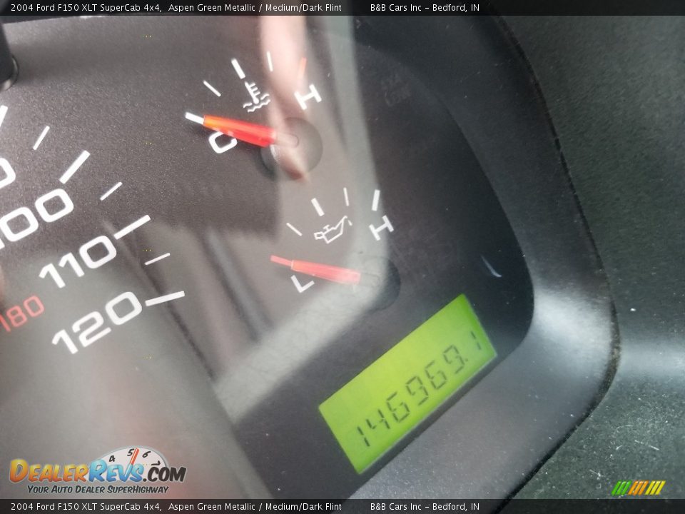 2004 Ford F150 XLT SuperCab 4x4 Aspen Green Metallic / Medium/Dark Flint Photo #31