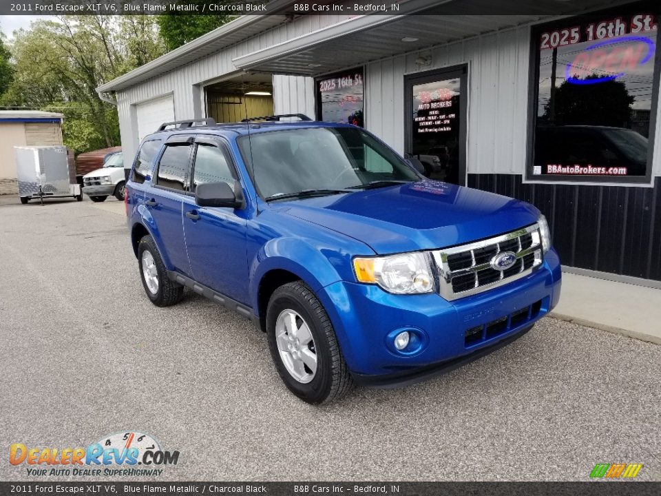 2011 Ford Escape XLT V6 Blue Flame Metallic / Charcoal Black Photo #8