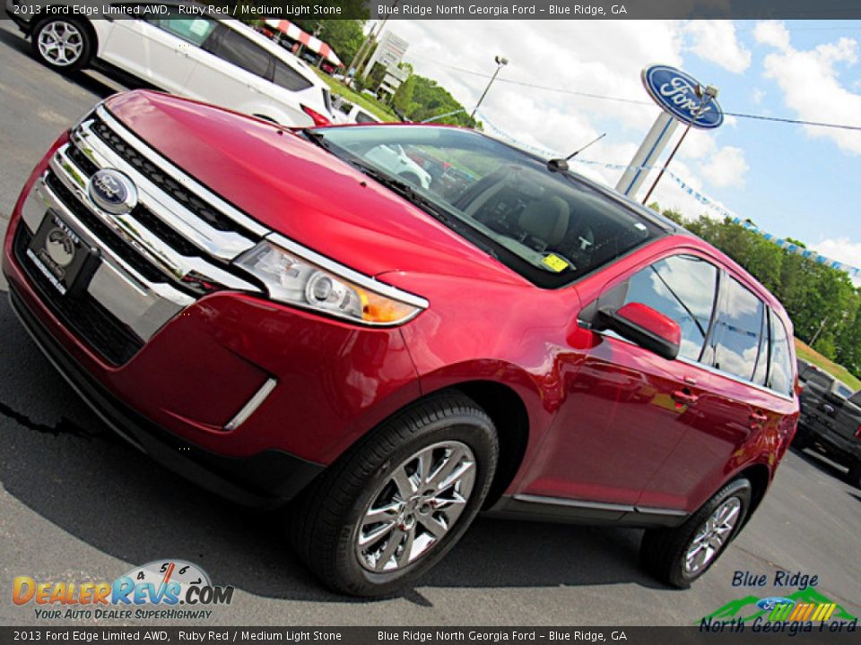 2013 Ford Edge Limited AWD Ruby Red / Medium Light Stone Photo #32