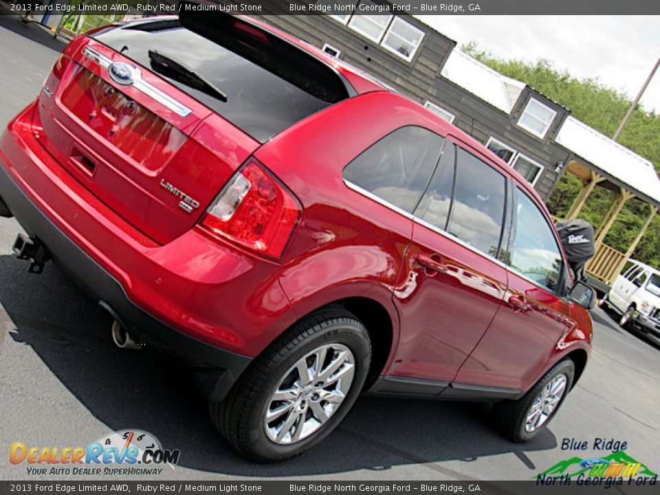 2013 Ford Edge Limited AWD Ruby Red / Medium Light Stone Photo #34