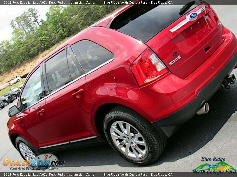 2013 Ford Edge Limited AWD Ruby Red / Medium Light Stone Photo #35