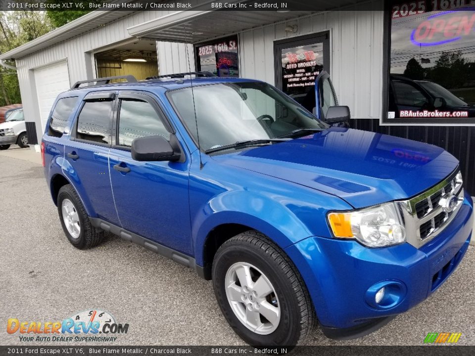 2011 Ford Escape XLT V6 Blue Flame Metallic / Charcoal Black Photo #18