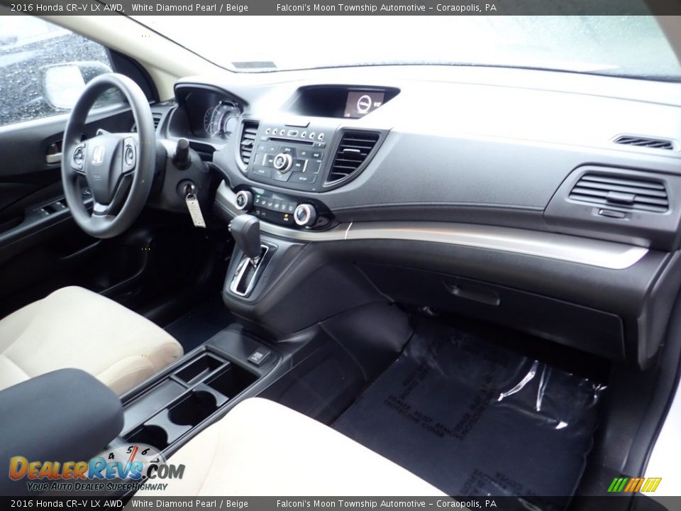2016 Honda CR-V LX AWD White Diamond Pearl / Beige Photo #12
