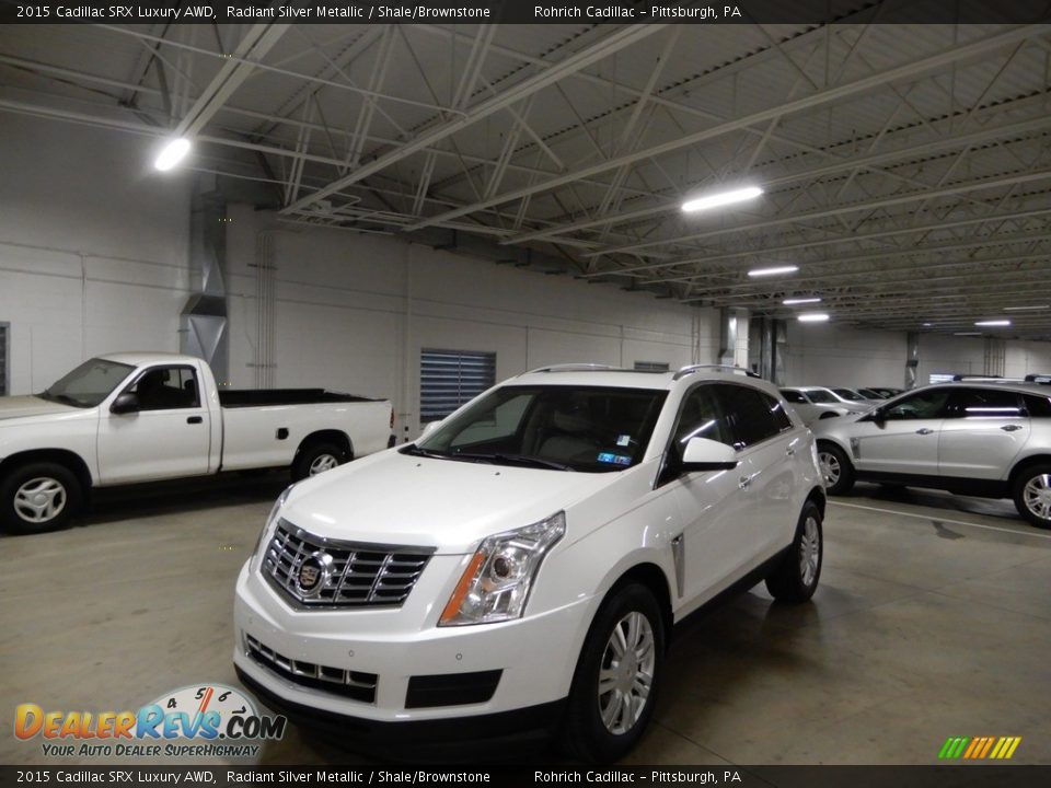 2015 Cadillac SRX Luxury AWD Radiant Silver Metallic / Shale/Brownstone Photo #1