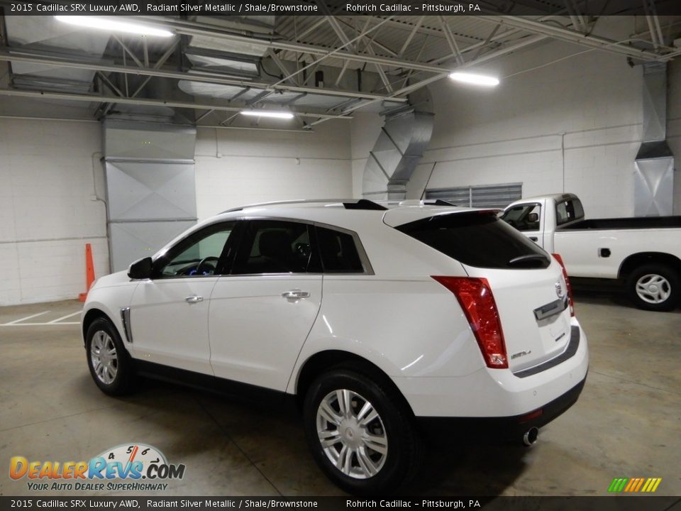 2015 Cadillac SRX Luxury AWD Radiant Silver Metallic / Shale/Brownstone Photo #3