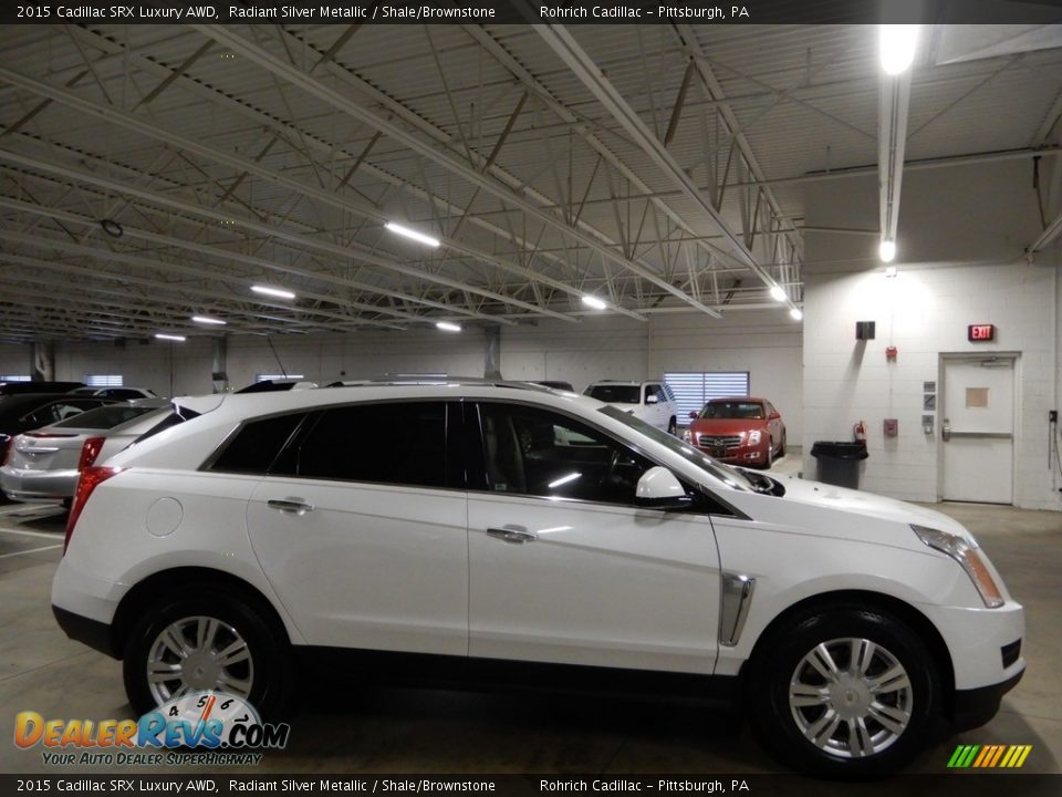 2015 Cadillac SRX Luxury AWD Radiant Silver Metallic / Shale/Brownstone Photo #6