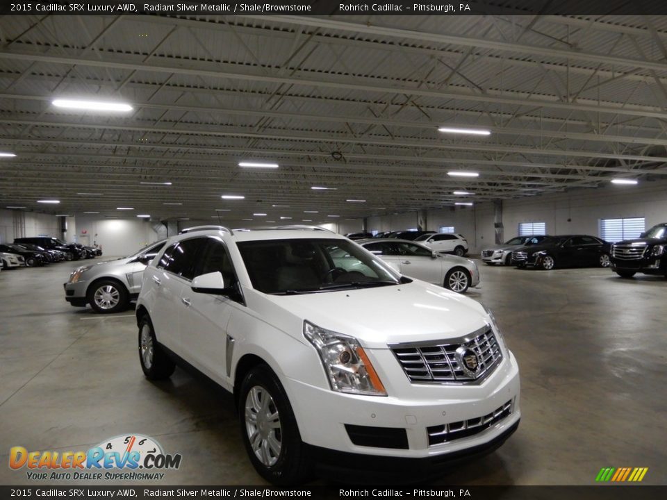 2015 Cadillac SRX Luxury AWD Radiant Silver Metallic / Shale/Brownstone Photo #7