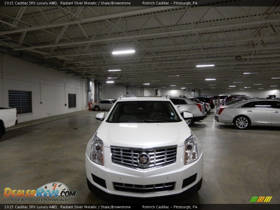 2015 Cadillac SRX Luxury AWD Radiant Silver Metallic / Shale/Brownstone Photo #8