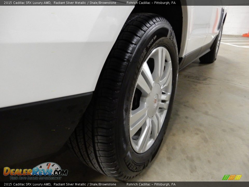 2015 Cadillac SRX Luxury AWD Radiant Silver Metallic / Shale/Brownstone Photo #12