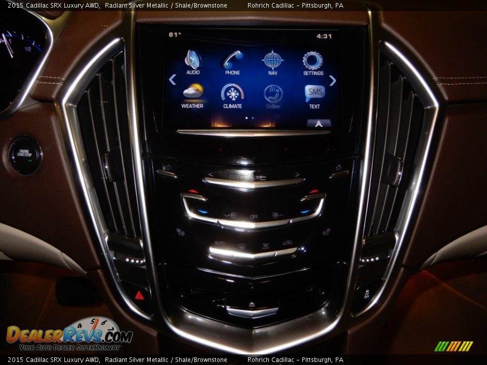 2015 Cadillac SRX Luxury AWD Radiant Silver Metallic / Shale/Brownstone Photo #18