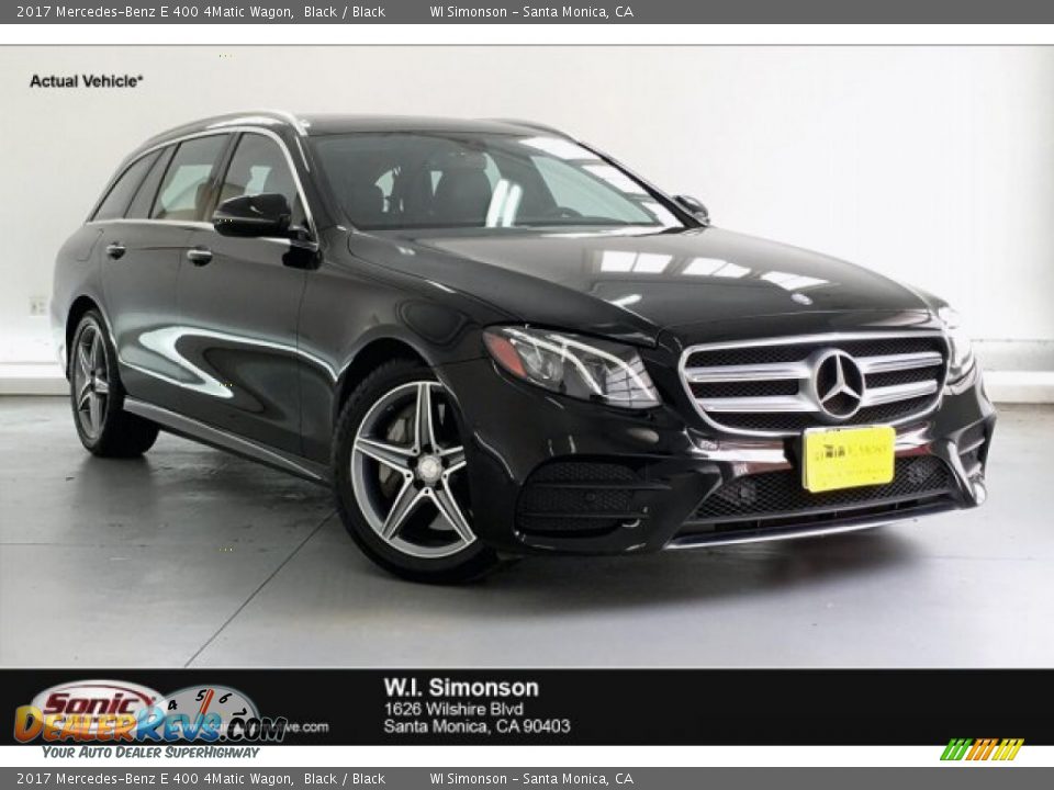 2017 Mercedes-Benz E 400 4Matic Wagon Black / Black Photo #1