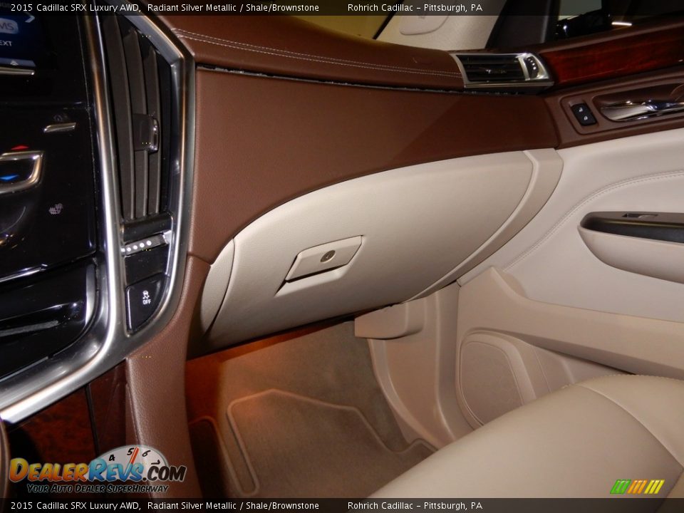 2015 Cadillac SRX Luxury AWD Radiant Silver Metallic / Shale/Brownstone Photo #21