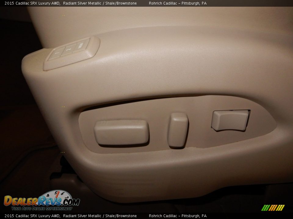 2015 Cadillac SRX Luxury AWD Radiant Silver Metallic / Shale/Brownstone Photo #23