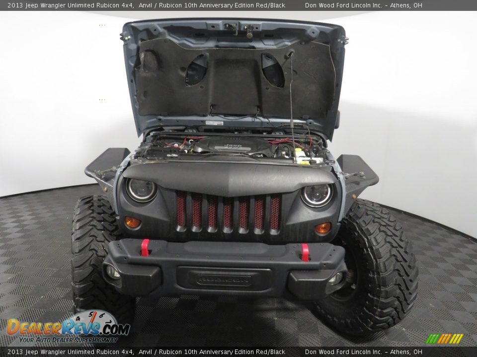 2013 Jeep Wrangler Unlimited Rubicon 4x4 Anvil / Rubicon 10th Anniversary Edition Red/Black Photo #5