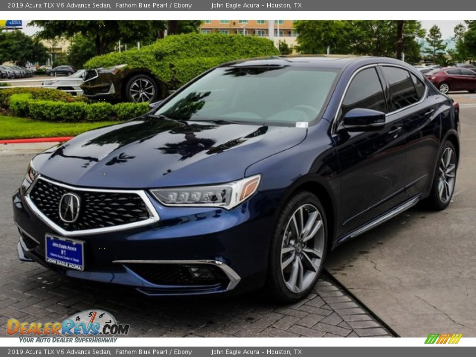 2019 Acura TLX V6 Advance Sedan Fathom Blue Pearl / Ebony Photo #3